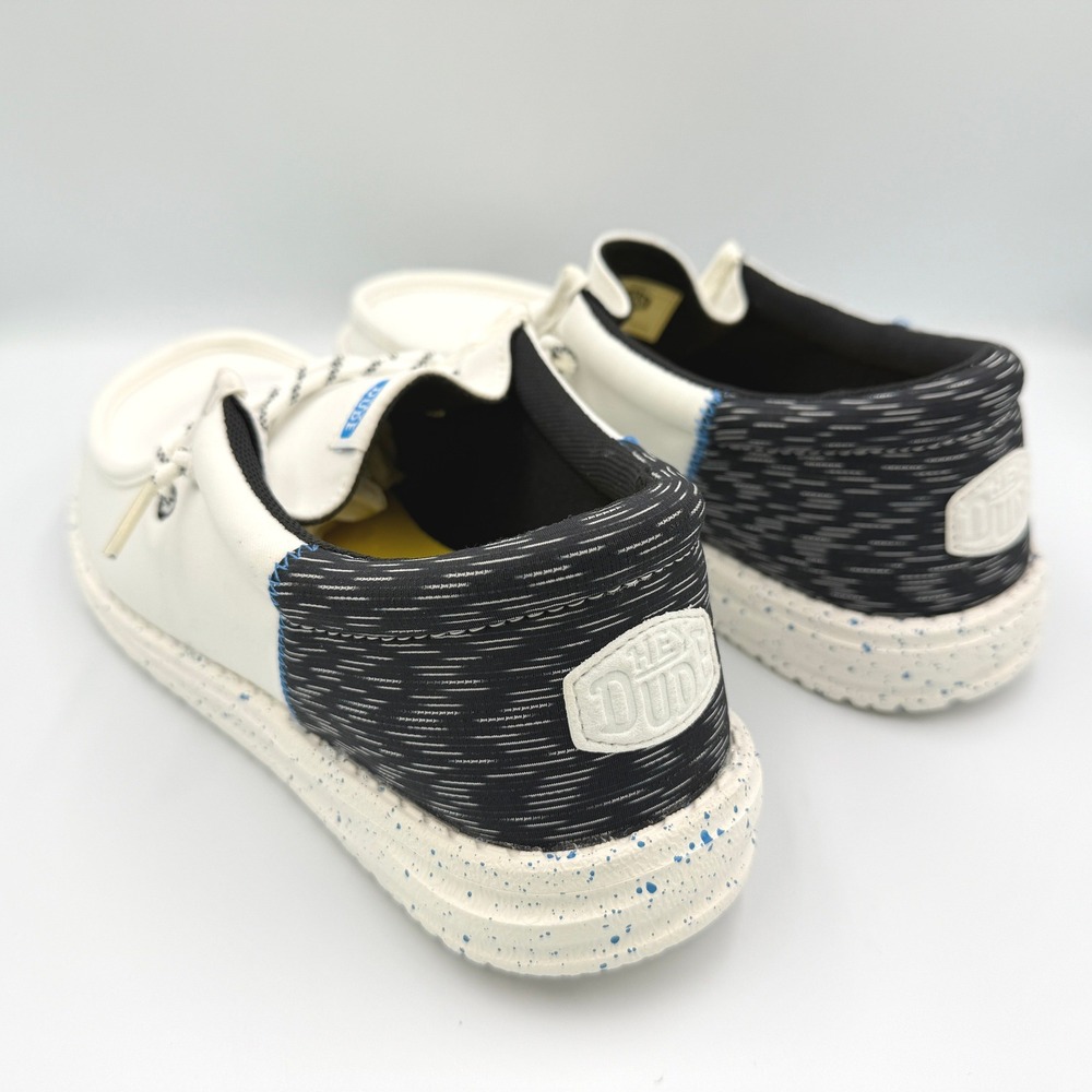 Hey Dude Wally Funk Jersey Jacquard Mens 10 White Multi 44316-94S Loafers *NEW* - Picture 6 of 12